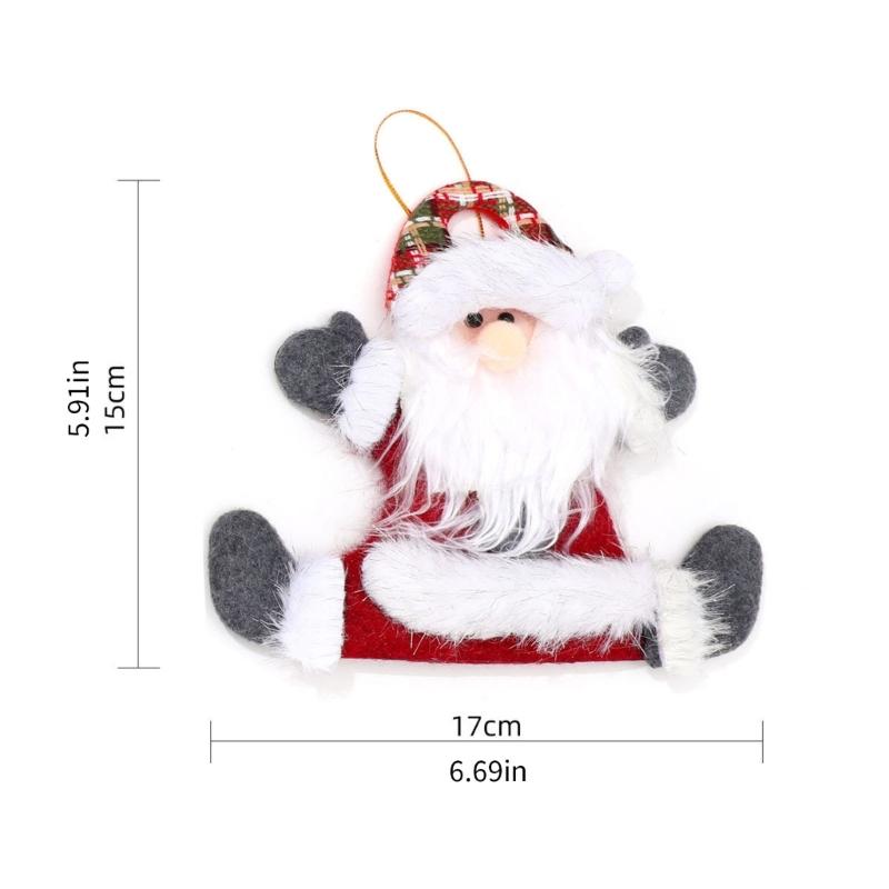 4 Pcs Christmas Ornaments Sitting Doll Hanging Pendant Party Supplies for Holiday Wedding Party Wreath Decoration