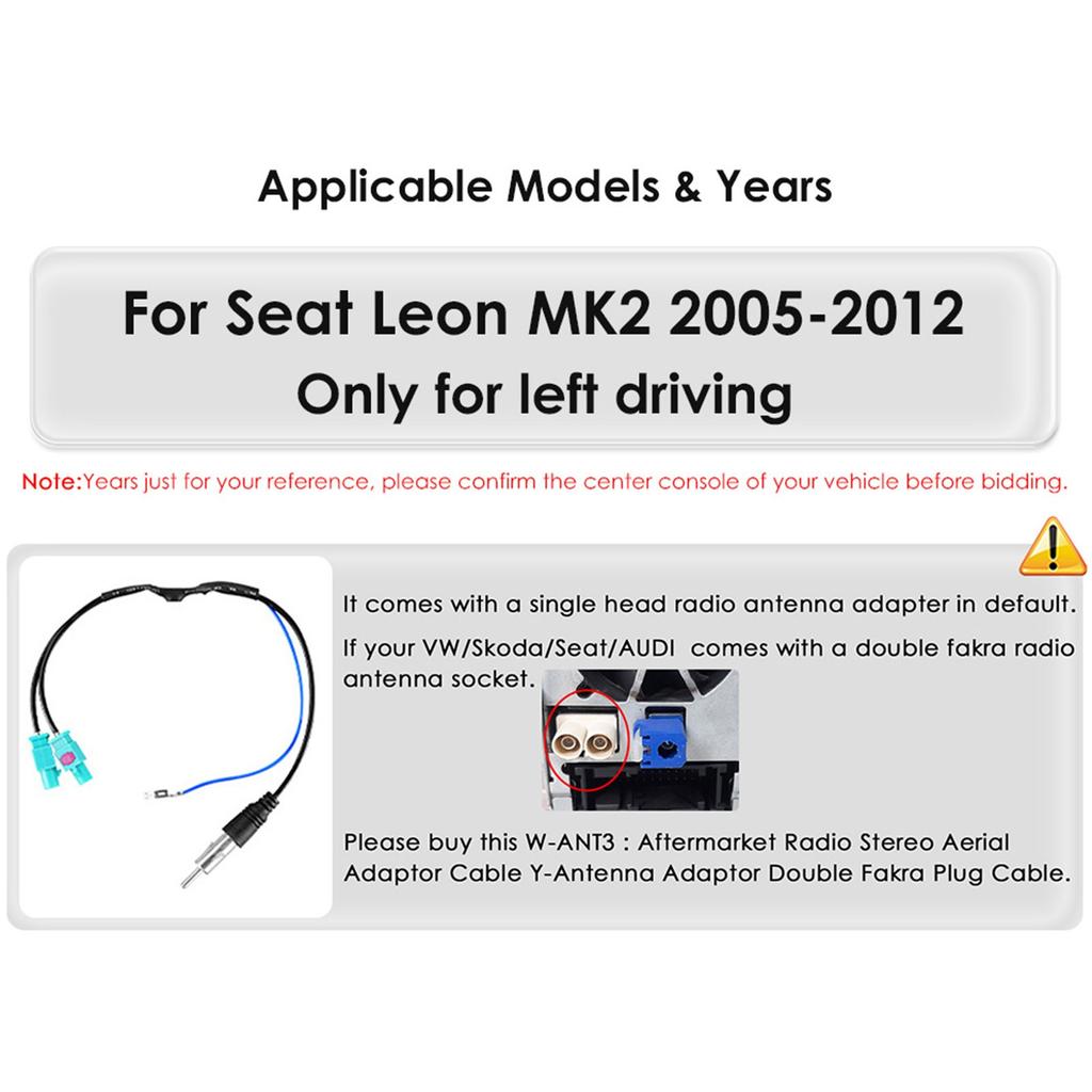 Ossuret Intelligent Snapdragon 6115 Car Radio for Seat Leon MK2 2005-2012 Intelligent Systems Carplay GPS Navigation Stereo Android Auto 2din BT 4G