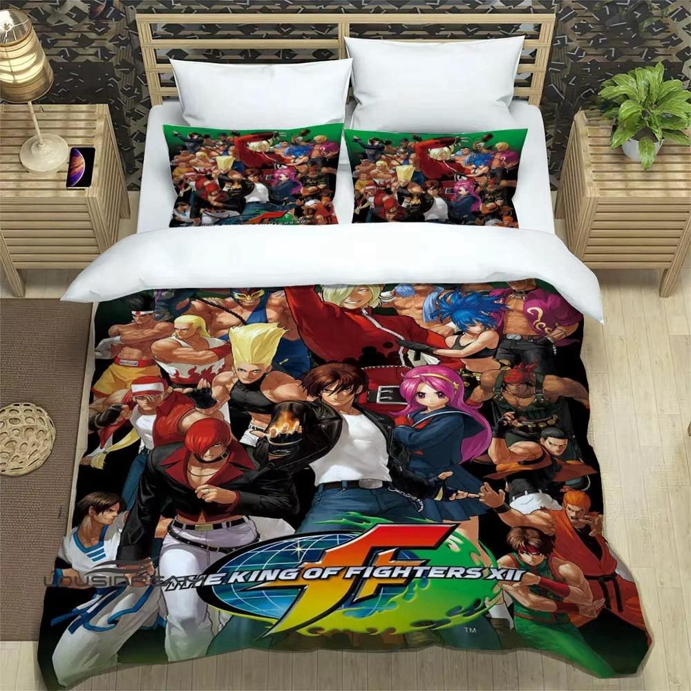 KOF Game Cartoons 3D Printed Bedding Sets Exquisite Bed Supplies Set Duvet Cover Comforter Set Bedding Set Luxury Birthday Gift