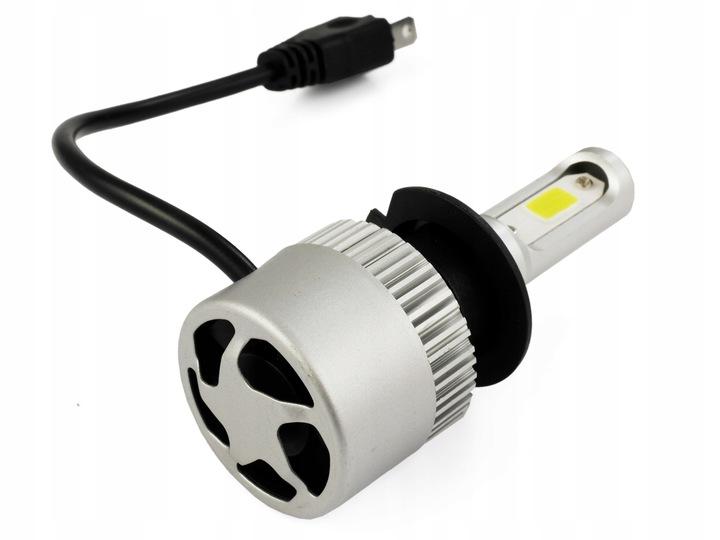 Żarówki Led H7 S2 72W Cob Mocne Zestaw 16000 Lm
