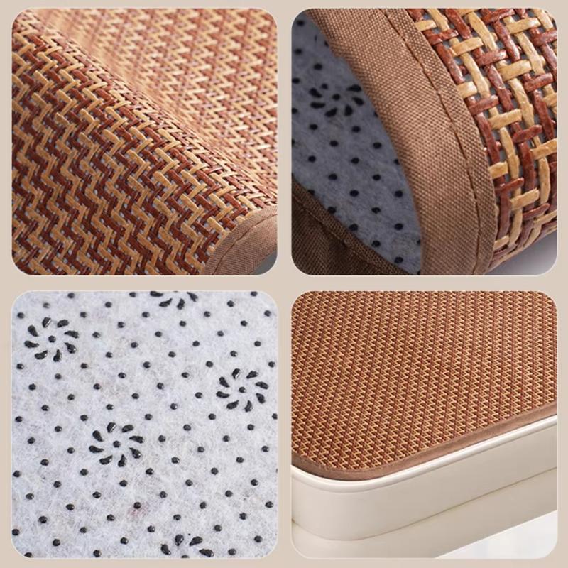 Cool Rattan Woven Chair Cushion Summer Breathable Non-Slip Ice Mat Seat Pad Comfortable Cooling Cushion For Dining & Office