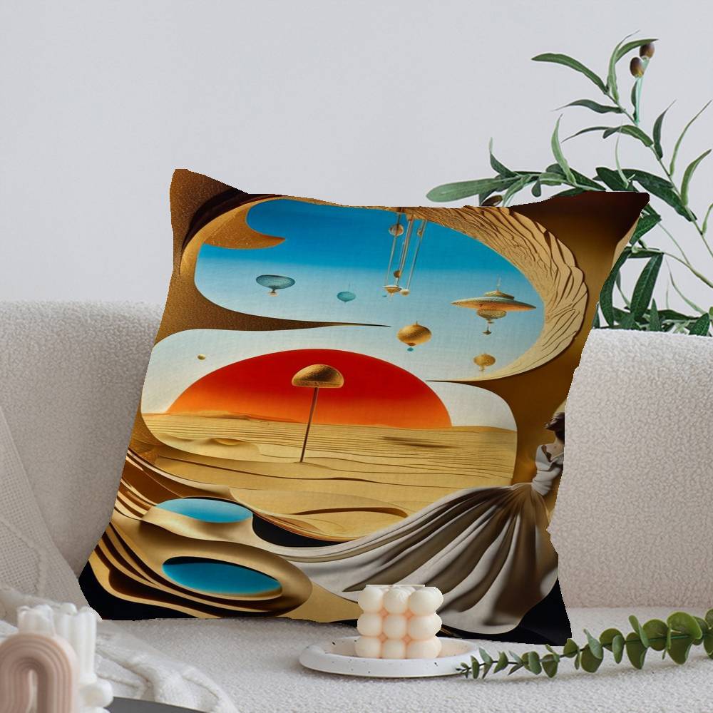 Surrealizm Słynne Dzieło Sztuki autorstwa Salvadora Dalego Poszewka na Poduszkę Prezent Dekoracja Domowego Biura Sypialnia Sofa Samochód Poszewka na Poduszkę etui x