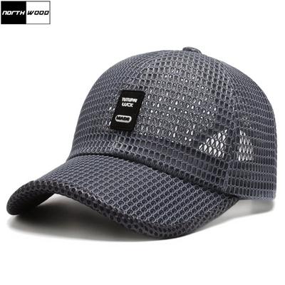 Men's Mesh Baseball Cap Breathable Summer Caps Dad Hat Outdoor Fishing Hats Bone Gorras Snapback Trucker Cap Anti-UV Hat Unisex Hat Accessories