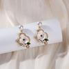 Exquisite, Small, Sweet And Cute Imitation Pearl Flower Stud Earrings Mori Small Fresh Super Fairy Rhinestone Ear Jewelry