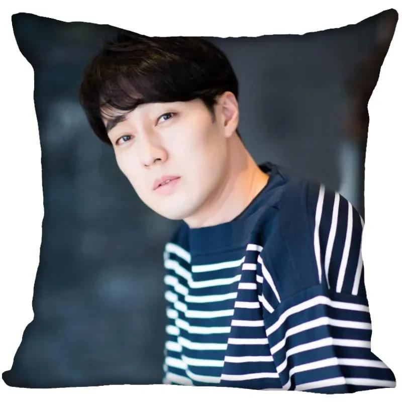New So Ji Sub KPOP Boy Pillow Cover Bedroom Home Decorative Pillowcase Square Zipper Pillow Cases Satin Soft No Fade 0824