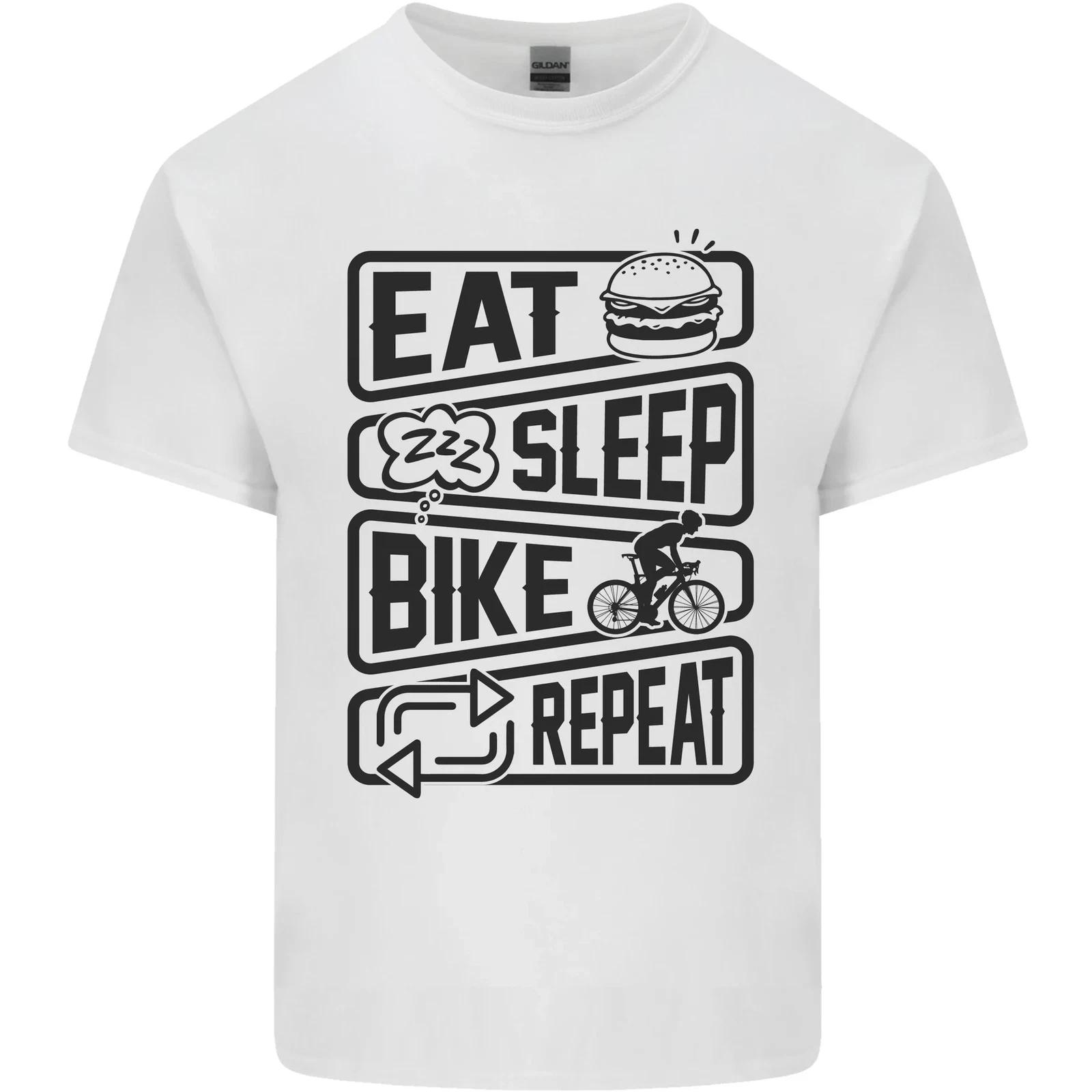 

Cycling Eat Sleep Bike Repeat Funny Bicycle Kids T-Shirt Childrens M