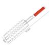 Outdoor Wooden Handle Hot Dog Barbecue Clip, Non Stick Ham Sausage Barbecue Net, Multifunctional Camping BBQ Tool