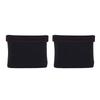2pcs Earphone Pouch PU Leather Black Auto Elastic Closure Portable Earbud Storage Bag for Coin Key USB Drive Jewelry