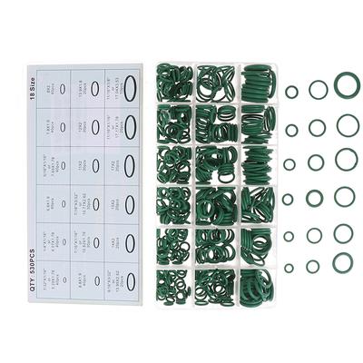 Juego de caja selladora de goma para aire acondicionado de coche, reparación de junta tórica R134A, 530 Uds.