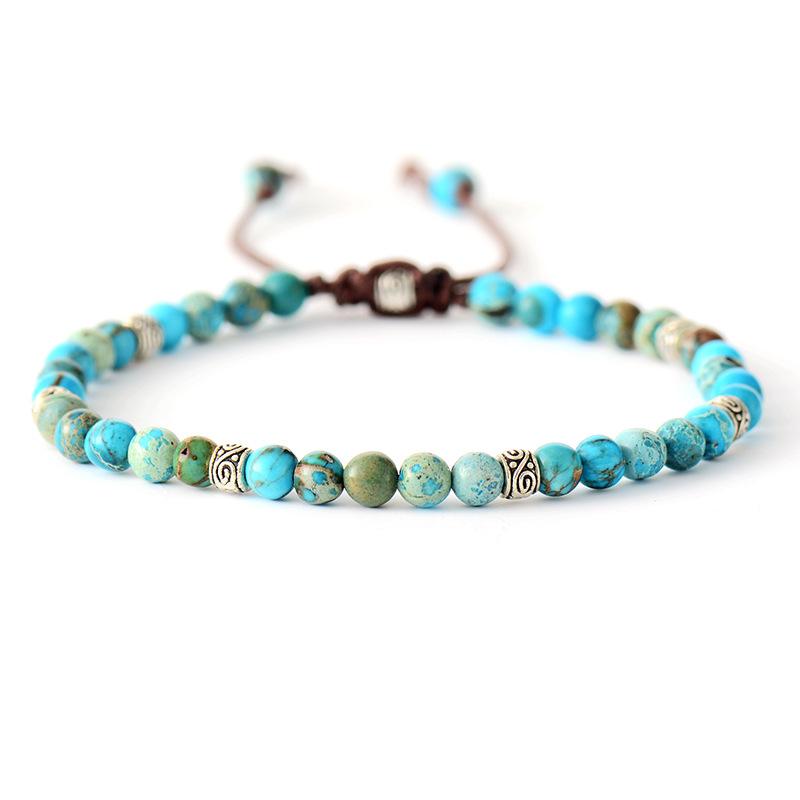 BLINGBAY Bracelet New Men's And Women's Retro Versatile Handmade Simple Beaded Natural Stone Bracelets Party Birthday Jewelry Gift