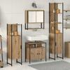 Bathroom Furniture Set with Shelf 4 Pcs Artisan Oak Wood Based Material