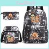Cute Capybara Animal Print Backpack And Pencil Case With Breathable Oxford Material For School Use