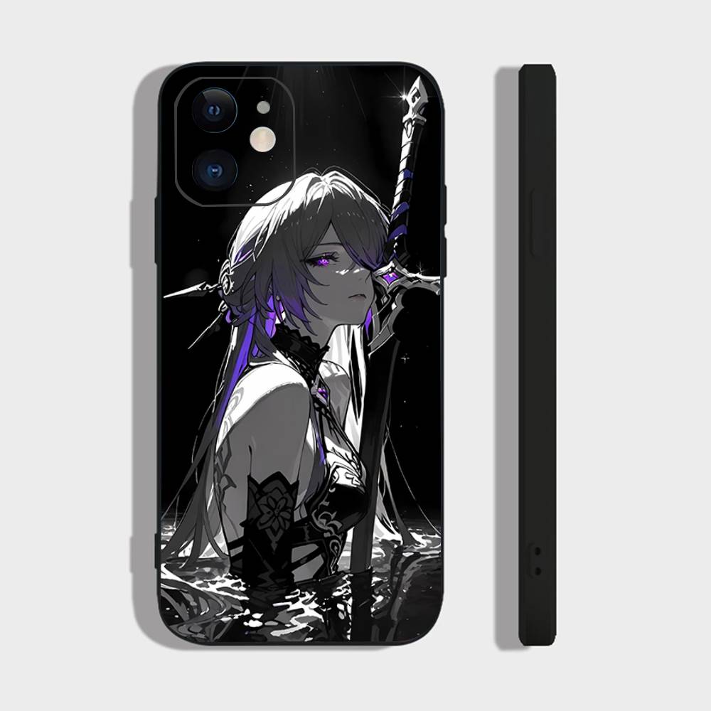 Acheron Animated Game Honkai Star Rail Phone Case For IPhone 17 Air 16 15 14 13 Pro Max 11 12 Black Silicone Cover