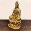 Household Worship Brass Guanyin Bodhisattva Buddha Statue Guanyin Bronze Statue Decoration