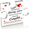 Romantic Puzzle Plaque - Heartfelt Anniversary & Valentine's Gift for Couples