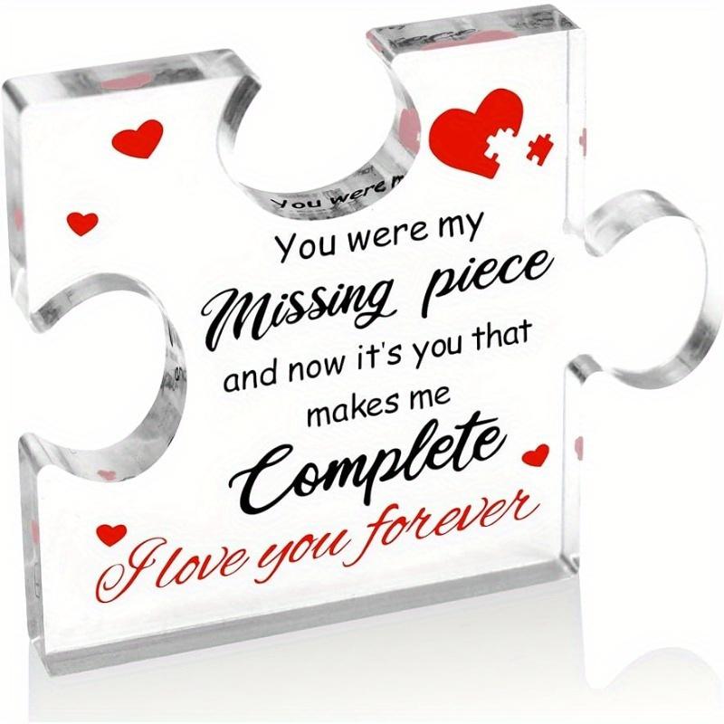 Romantic Puzzle Plaque - Heartfelt Anniversary & Valentine's Gift for Couples
