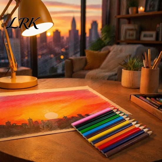 Coloring Pencils for Children 12PCS Colored Set, with Smooth Wood Barrel, Vibrant Colors Kids Drawing Kits Home Painting Tools, Book Sketching And Art