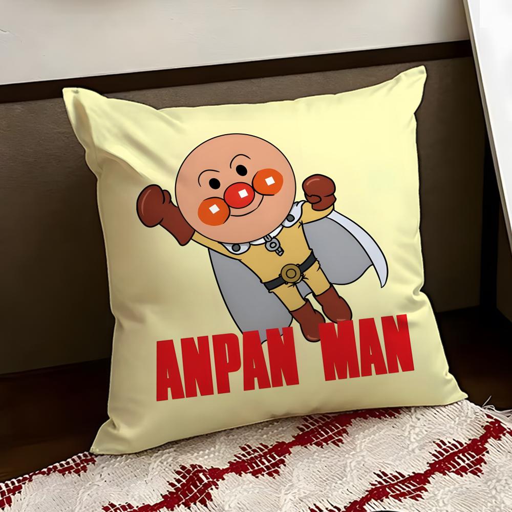 Cute AAnpanman anime Cushion Cover Reversible Soft Durable Pillow Cover Home  Car MultiScene Use for Daily Comfort