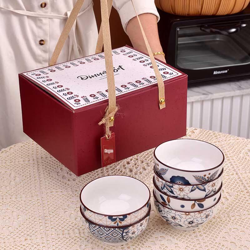 Японский ретро-керамический набор посуды Jingboli