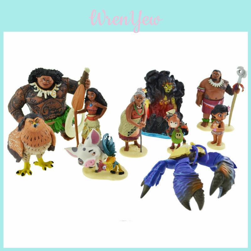 Charming 10pcs Moana Doll Collection Adorable Pvc Action Figures Perfect For Kids Gifts