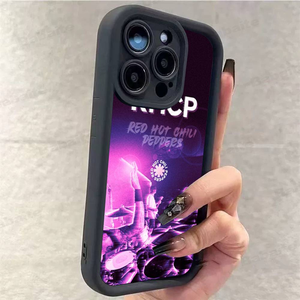 Red Hot Chili P-Peppers Band Phone Case For iPhone 17 16 15 14 13 12 11 Pro Max Silicone Back Cover