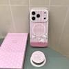 Korean Polka Dot Stripe Sheep Magnetic Holder for iPhone 17 Pro Max/Apple 16/15 Case.