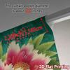 2D FLAT PRINTING 2pcs Curtains (Without Rod) Floral Peony Design(1) April Fools is Day Festival Creative Curtains Polyester