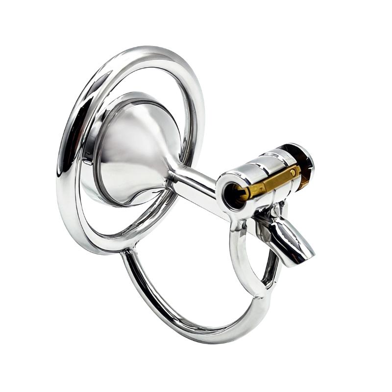 Adult Male Chastity Device with Reverse CB Lock Stainless Steel 304 Pot Lid Chastity Locking Device for Male Chastity