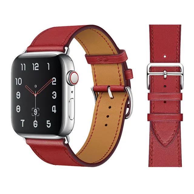 Genuine Leather Bracelet Strap For Apple Watch Band Ultra 49mm 46mm42mm 45mm 41mm 44mm 40mm Bracelet iWatch 11 10 9 8 7 6 5 4 SE