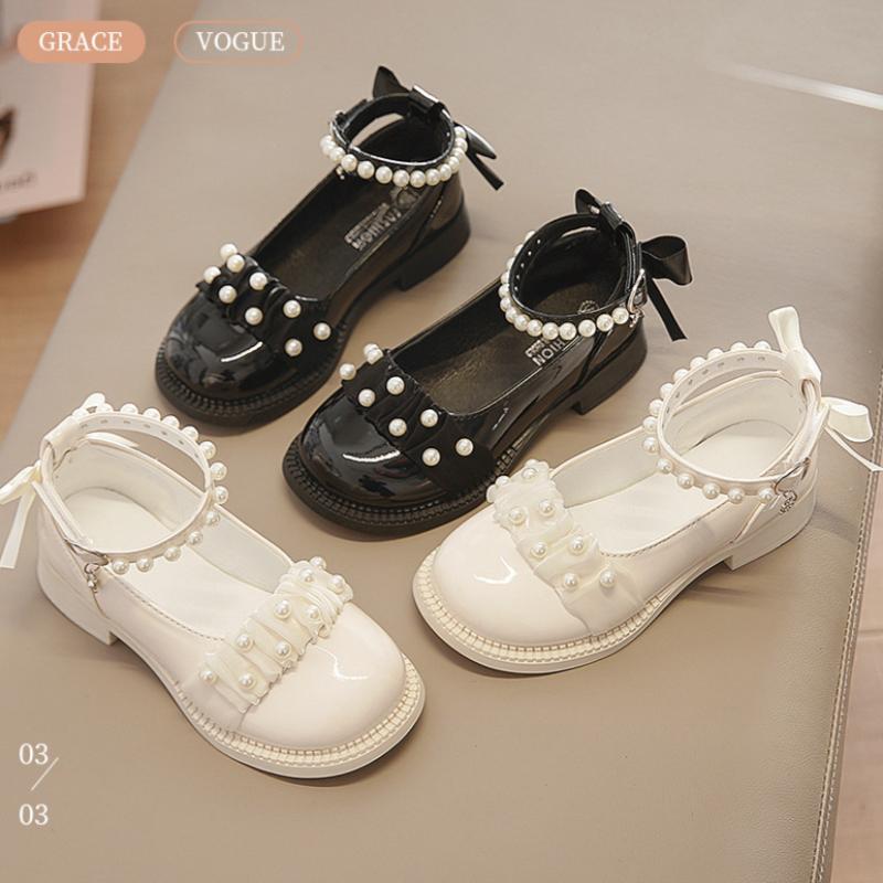 Children's Shoes Girls Leather Shoes Spring and Autumn Fashion Soft Sole Princess Shoes for Middle and Large Children Little Girls Student Shoes