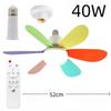 40W New Grained Ceiling Fan Light 20.5 Inches With Remote Control For Timed Ventilation And Heat Dissipation In Rooms