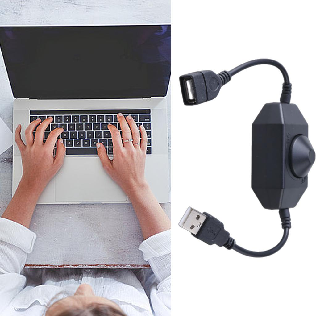 DC5V Stepless USB Manual Knob LED Dimmer Switches for LED Strip Light Brightness Adjustment USB Fan Speed Controller