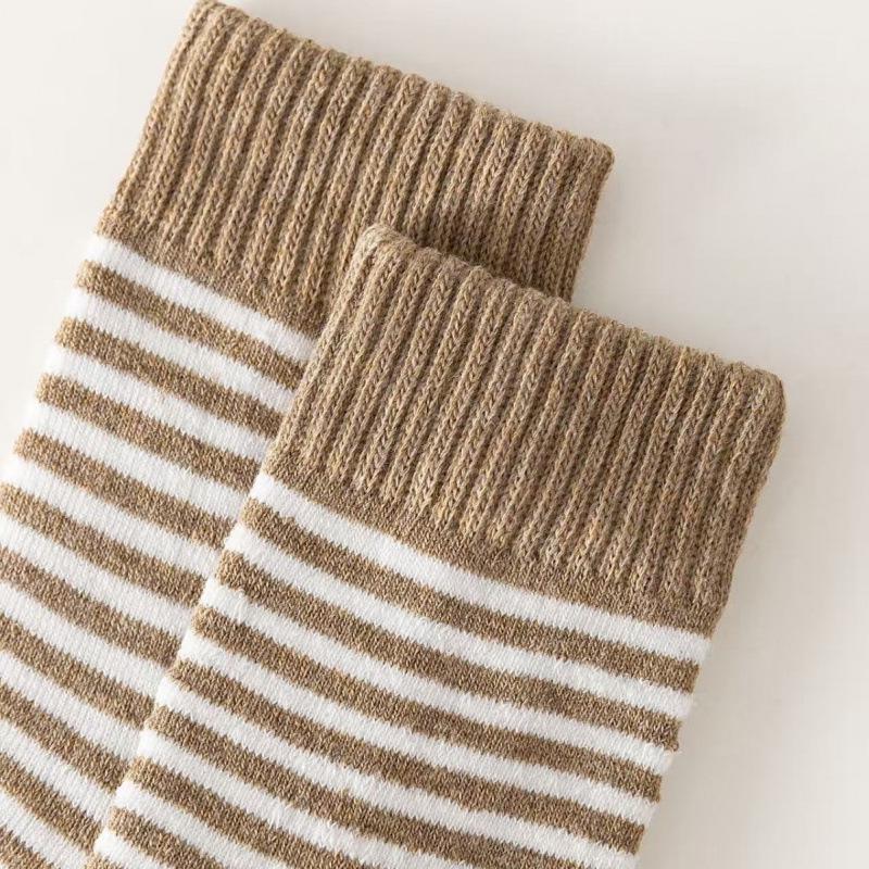 Extra Thick Fleece Lined Women's Wool Socks - Mid-Calf Length, Perfect for Autumn, Winter, Postpartum, Sleep, and Floor Wear