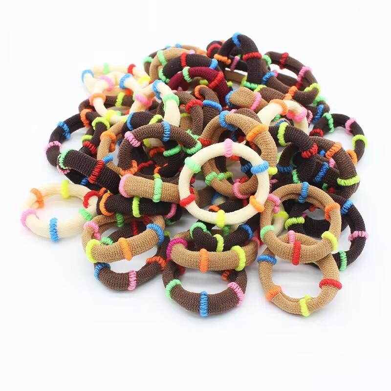 

50 шт. Милая детская резинка для волос Радужная мини-резинка 2 см эластичная повязка на голову для девочек модная эластичная маленькая резинка