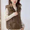Fashion Winter Women's Vest Hooded Thick Warm Casual Sleeveless Jackets Woman Short Coat