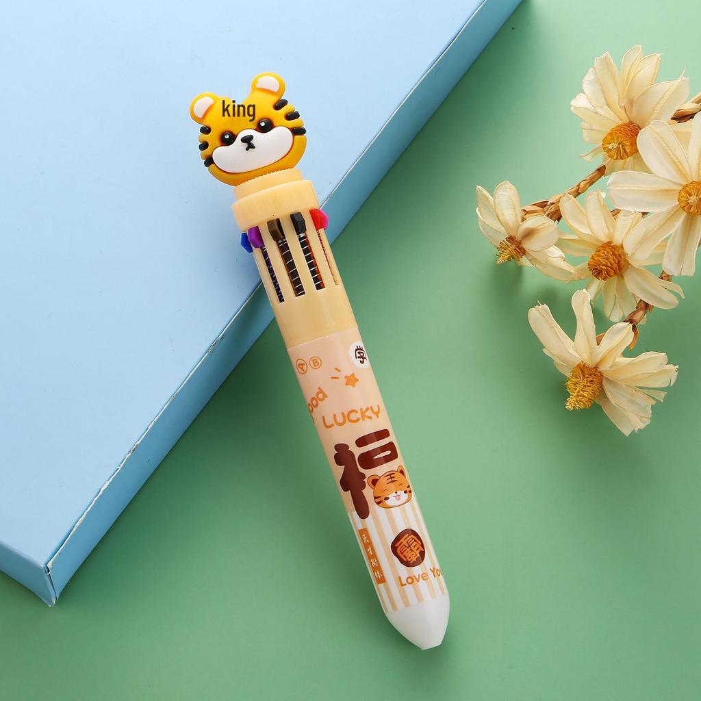 Creative Cartoon Multi-Color Ballpoint Pen for Students and Journals
