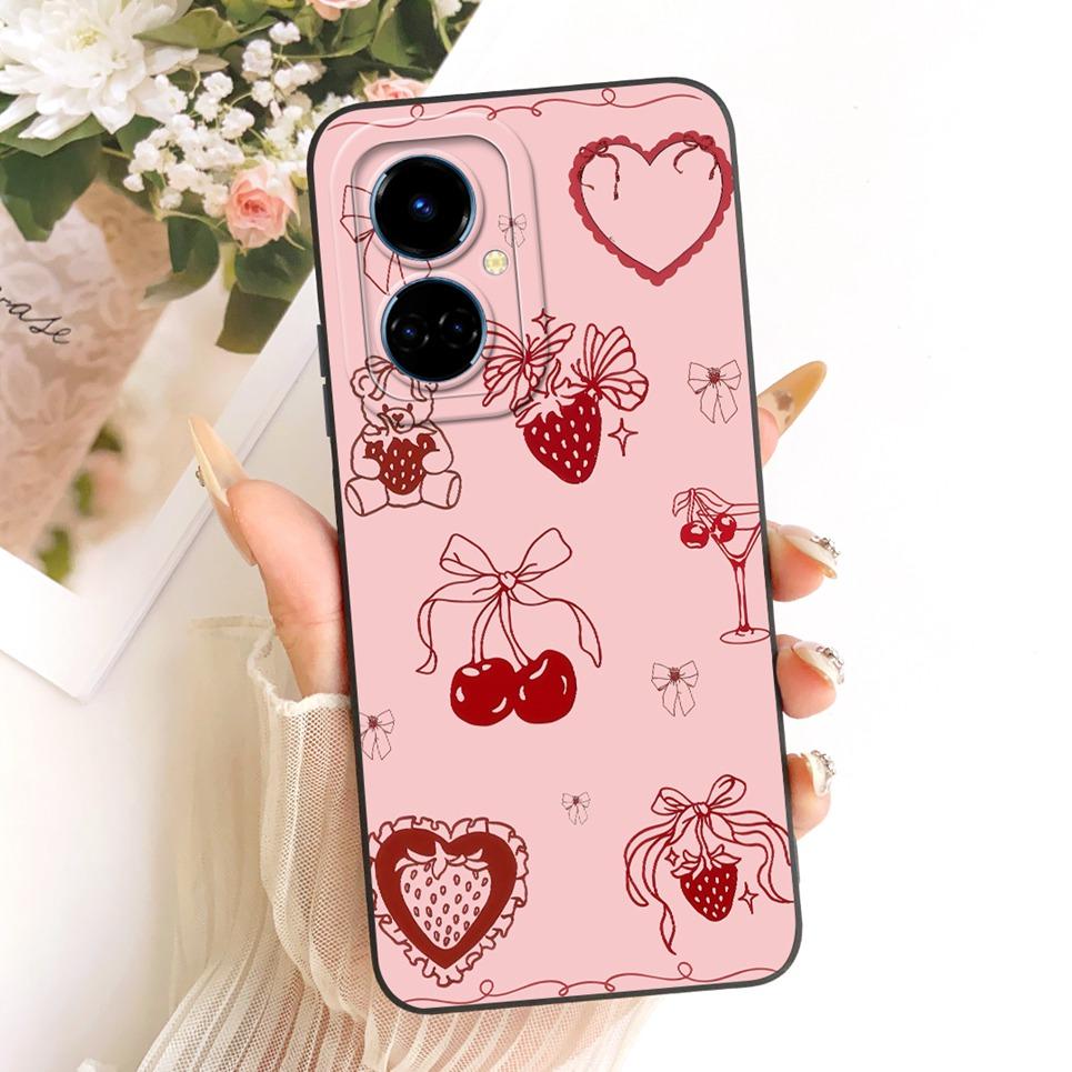 For Tecno Camon 19 Pro 19 Neo Camon19 CH6i CH6i Phone Case Bow Pattern Flower Butterfly Girly Back Cover Silicone Soft Casing