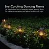 Flickering Flame Solar Garden Lights, Waterproof Outdoor Lawn Lamp Realistic Fire Effect for Yard Patio Pathway Halloween Holiday Decor Lighting