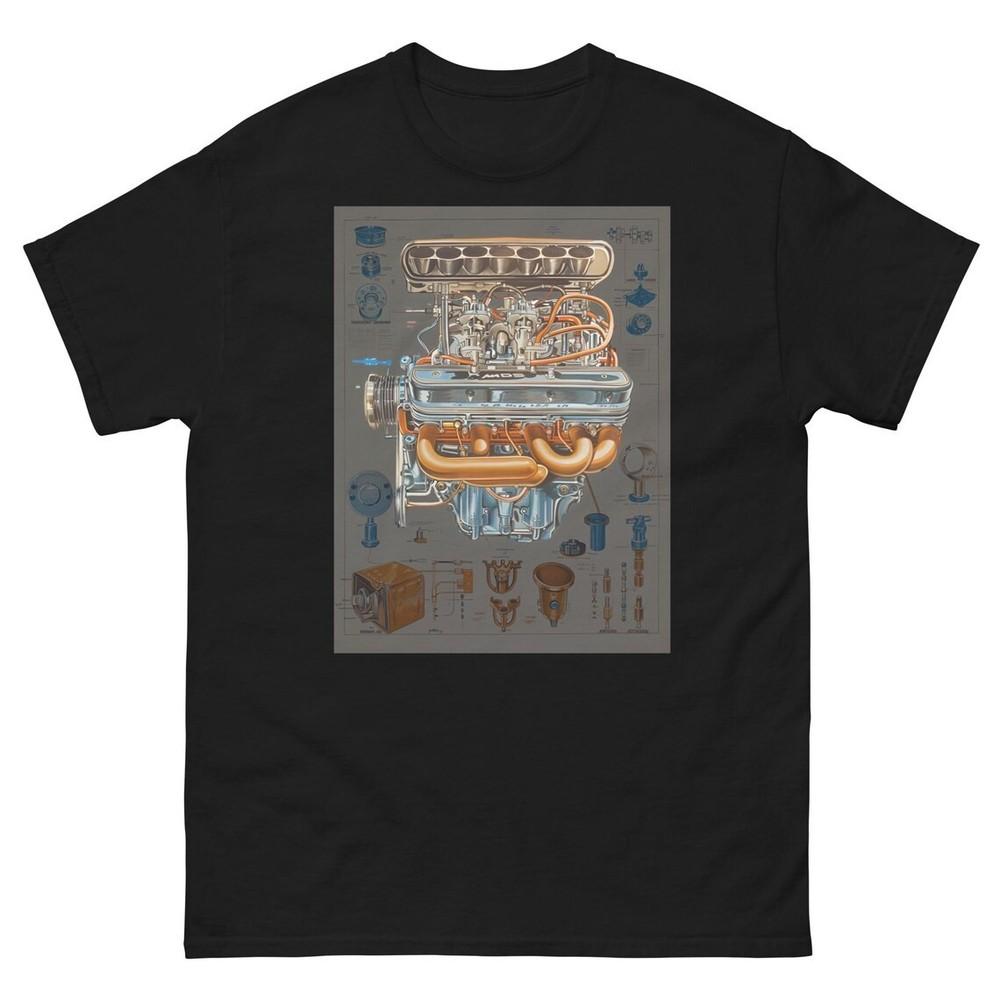 Vintage Car Distressed Hot Rod Rockabilly Retro Style Classic Car Enthusiast Tee Unisex T-Shirt S