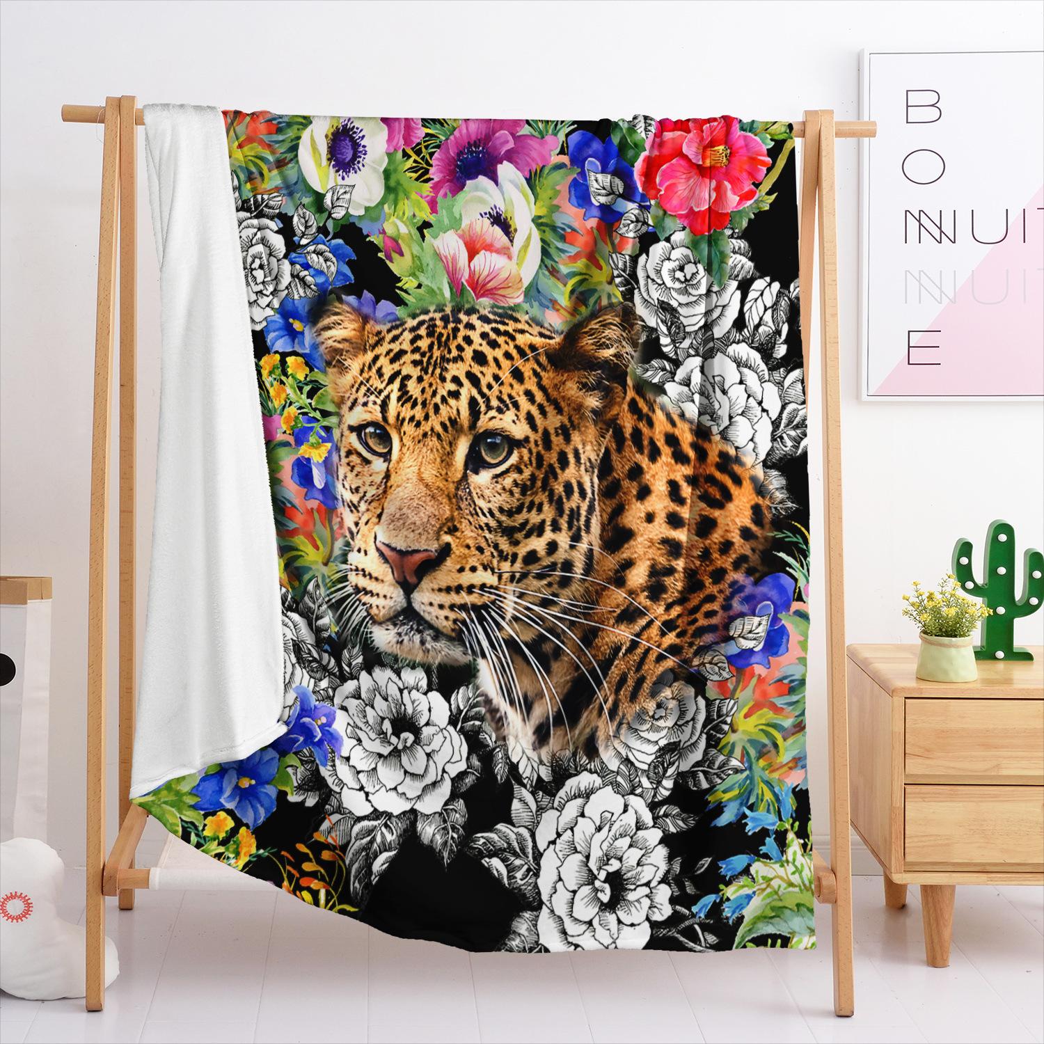 

Blanket Flannel Blanket Animal Tiger 3D Digital Printing Blanket Blanket 120X90cm