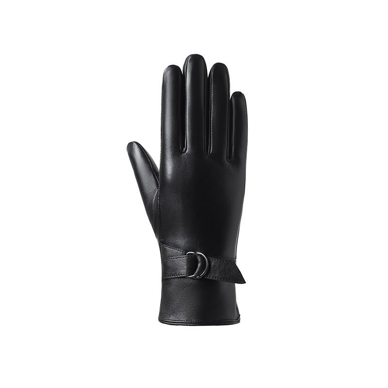 Womens Winter Genuine Lambskin Gloves Touchscreen Warm Windproof Driving Cycling