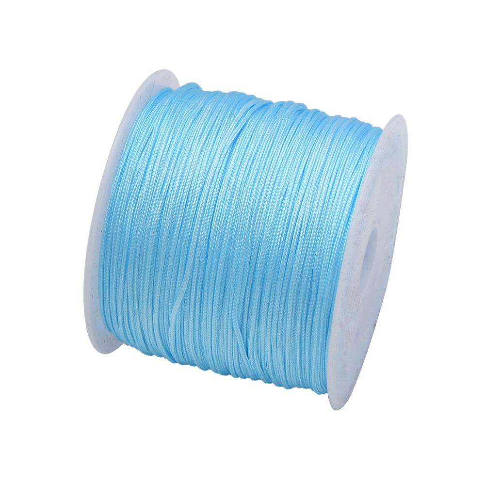 50Yds 0.8mm Crafts Nylon Cord For Jewelry Making Beading Braided Nylon Satin String for Bracelets Rattail Trim Chinese Knot