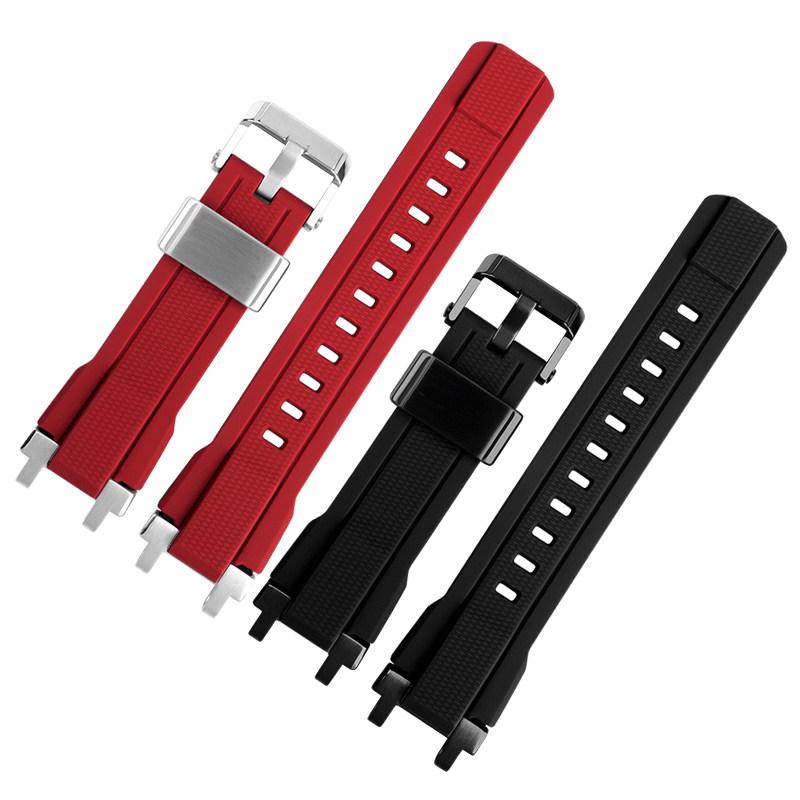 For Casio G-SHOCK Watch 5544 MTG-B1000 MTG-G1000 Modified Resin Rubber Silicone Watch Strap Replacement Metal Steel Strap Chain