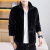 Thick Velvet Jacket Men Loose Autumn Winter Style Men's Stand-up Collar Polar Fleece Jacket Double-sided Velvet Top