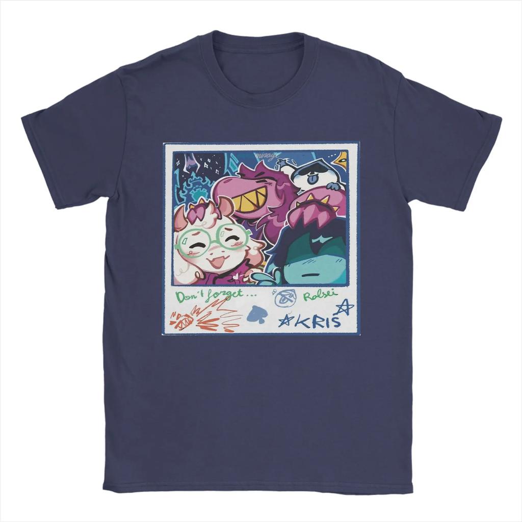 Men's T-Shirts The Fun Gang Polaroid Deltarune Game Hipster Cotton Tees Short Sleeve  T Shirt Round Collar Tops Summer