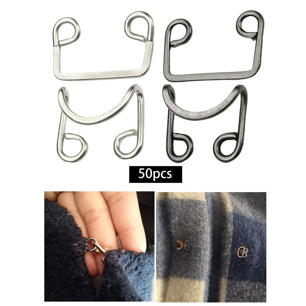 50 Pairs Metal Buckle Waist Adjustment Accs Sewing Hook Clasp Button Collar Invisible for Bra Extender Underwear Jeans Pants