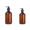 3Pcs 300/500Ml Portable Empty Pump Dispenser Bottles Cylinder Shampoo Lotion Durable Refillable Containers For Liquid Soap