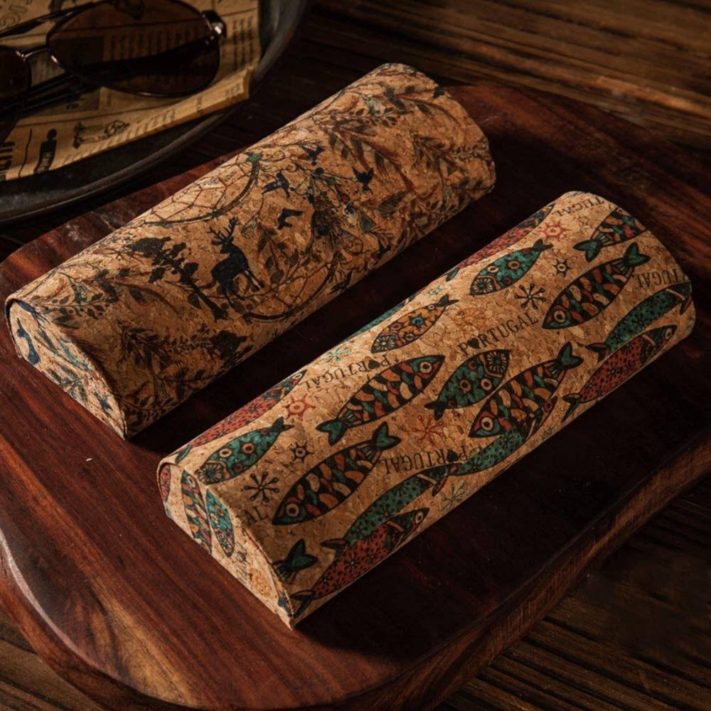 Exotisches Muster Brillenetui Hartschalen-Brillenetui Kreative Brillenbox Damen