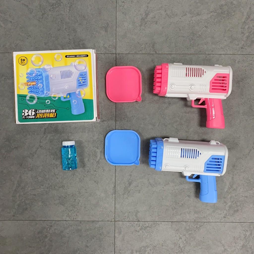 Fun Pink And Blue Electric 36 Hole Bubble Machine For Kids With Exciting Lights And Joyful Play