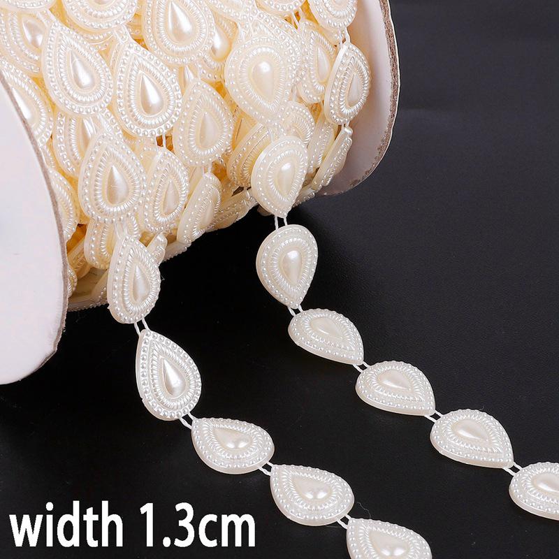 Round Sun Rose Double Pearl Chain for Wedding & DIY Hair Accessories